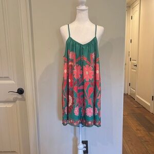 Floral Green and Pink Romper